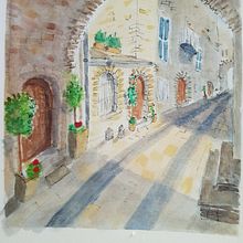 My project in Architectural Sketching with Watercolor and Ink course. Un projet de Illustration architecturale, Illustration à l'encre , et Aquarelle de Tadas Lukosiunas - 18.07.2020