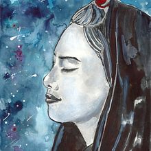 Proyecto Retrato con lapiz y acuarela. Un proyecto de Dibujo de Retrato, Ilustración con tinta y Pintura a la acuarela de marta gil lopez - 19.07.2020