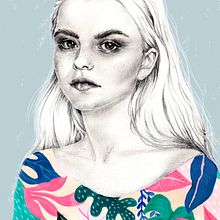 My project in Portrait with Pencil, Color Techniques and Photoshop course. Digital Illustration project by kamilya1991 - 07.20.2020