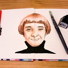 Cuaderno de retratos en acuarela. Projekt z dziedziny Portret,  R, sunek atramentem i Malowanie akwarelą użytkownika zaipabon - 23.07.2020