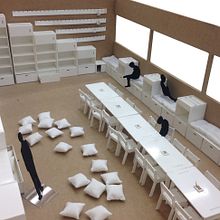 Mobiliario y espacio biblioteca de niños. Design de interiores, e Design e fabricação de móveis projeto de Elisa Rencoret Calvo - 29.07.2017