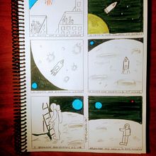 Comic viaje a la Luna y otro. Traditional illustration project by Marìa Inès Garin - 07.21.2020