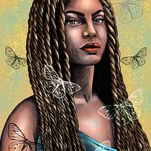Reto de Ilustración en Instagram. Creativit, Drawing, Artistic Drawing, Portrait Drawing, Digital Drawing, Realistic Drawing, Traditional illustration, Digital Illustration, Instagram, Painting, and Digital Painting project by Delia Sesma Galipienzo - 07.21.2020