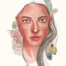 Ilustracion en técnica analógica y digital. Un proyecto de Bellas Artes, Dibujo de Retrato, Ilustración tradicional, Ilustración botánica e Ilustración digital de Belén Aula Carmona - 21.07.2020