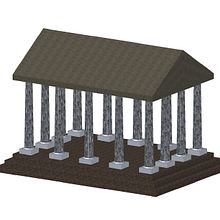 Templo Griego 3D. Digital Architecture project by Juan Felipe Lancheros - 07.21.2020