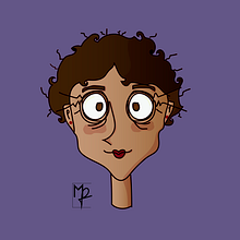 Me as a Tim Burton character. Digital Drawing project by Maria Fernanda Poletine - 06.25.2020