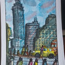 Mi Proyecto del curso: Dibujo arquitectónico con acuarela y tinta. Watercolor Painting project by Henry Miranda - 07.22.2020