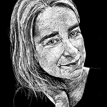 Retrato en negativo. Desenho de retrato e Ilustração com tinta projeto de Begoña Blázquez Parro - 22.07.2020