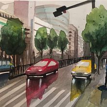 Tokyo. Un proyecto de Bocetado y Pintura a la acuarela de gigi_o - 22.07.2020