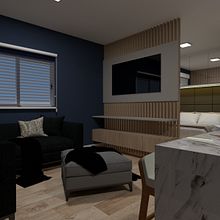 Kitnet 36m². 3D, Architecture & Interior Architecture project by Ana Almeida - 07.14.2020