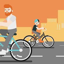 Ciclista enamorado - Ejercicio Animación y diseño de personajes en After Effects. Un projet de Animation 2D , et Animation de personnages de Alicia Saldaña Suárez - 14.10.2019