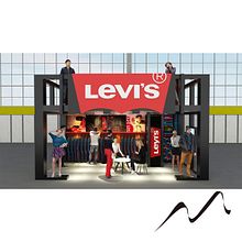 Stand Levi´s. Architecture, Design, 3D Design, Retail Design, and 3D Modeling project by Yeisson Molina - 07.24.2020
