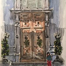 A Door in Santiago , Chile. Watercolor Painting project by Murthy Sudhakar - 09.05.2020