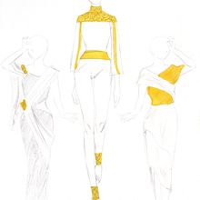 Inspiración en la Grecia antigua.. Drawing, Design, Fashion Design & Industrial Design project by Areli Muñoz Blancas - 07.24.2020