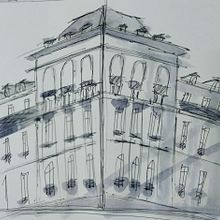 My project in Architectural Sketching with Watercolor and Ink course. Ink Illustration, and Watercolor Painting project by Manuel Salaysay Jr - 07.25.2020