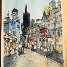 Mi Proyecto del curso: Dibujo arquitectónico con acuarela y tinta. Un proyecto de Bocetado, Dibujo, Pintura a la acuarela, Ilustración arquitectónica, Sketchbook e Ilustración con tinta de Ana Pereira - 25.07.2020