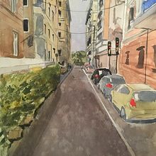 Mi Proyecto del curso: Paisajes urbanos en acuarela. Fine Arts project by Nicolas Stockar Rodriguez - 07.26.2020