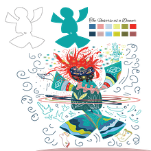 The Universe Likes to Dance. Character Design.. Un projet de Conception de personnages de Ashley Awe - 26.07.2020