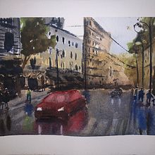 My project in Urban Landscapes in Watercolor course. Watercolor Painting project by nickveale3 - 07.26.2020