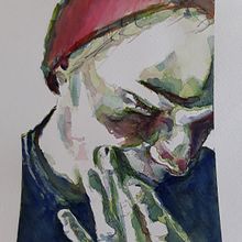 First watercolor potrait. Portrait Drawing, and Watercolor Painting project by pebott71 - 07.26.2020