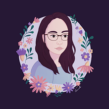 Meu projeto do curso: Retrato ilustrado com elementos botânicos. Traditional illustration, and Botanical Illustration project by Pamela Coutinho - 08.14.2020