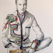 Ilustración comercial con lápices de colores: SAKURA  . Drawing, Pencil Drawing, and Realistic Drawing project by Llanos Part Jornet - 07.26.2020