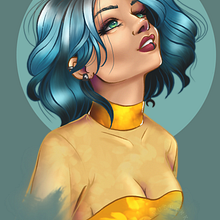 SUN AND MOON GIRL. Un proyecto de Ilustración tradicional de María Vila Ruiz - 26.07.2020