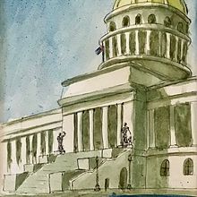 Mi Proyecto del curso: Dibujo arquitectónico con acuarela y tinta. Un progetto di Architettura, Illustrazione architettonica e Pittura ad acquerello di Oscar Munguía - 26.07.2020