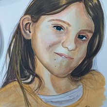 Mi Proyecto del curso: Retrato ilustrado en acuarela. Watercolor Painting project by Ivonne Peñaloza Balladares - 07.26.2020