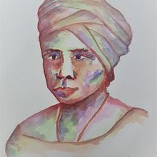 Projeto: retrato artístico em aquarela. Projekt z dziedziny Malowanie akwarelą użytkownika ramosofbm - 27.07.2020