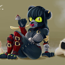 Furry assasin and Happy Pony. Concept Art, and Digital Painting project by Andre Ruiz Guerra - 07.28.2020