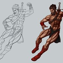 Proyecto: super héroe de aaron garcia ´´Soniko´´. Figure Drawing project by Soniko Probot - 07.27.2020