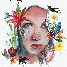 Mi Proyecto del curso: Retrato ilustrado en acuarela. Creativit, Drawing, and Watercolor Painting project by Bea Olmos - 07.27.2020