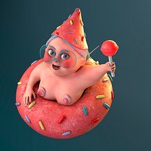 Hada de los Donut. 3D Modeling project by Laura Beneto - 03.01.2020