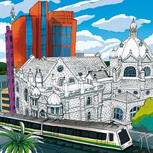 Este boceto sobre el Centro de Medellín. Autor: Jaime Eduardo Toro T. Mi Proyecto del curso: Ilustración arquitectónica: capta la personalidad de una ciudad. Projekt z dziedziny  R i sunek architektoniczn użytkownika JAIME EDUARDO TORO TOBÓN - 27.07.2020