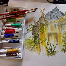 Mi Proyecto del curso: Dibujo arquitectónico con acuarela y tinta . % Noemi Todo tarafından hazırlanan Mimarlık projesi - 08.07.2020