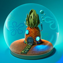 Bob Esponja. Un proyecto de Diseño 3D y Modelado 3D de Laura Beneto - 13.07.2020