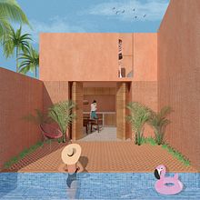 Mi Proyecto del curso: Representación gráfica de proyectos arquitectónicos. Un proyecto de Arquitectura digital, Arquitectura, Diseño gráfico, Arquitectura interior, Diseño de interiores, Paisajismo, Collage e Ilustración arquitectónica de Guadalupe Ambrosio - 22.02.2021