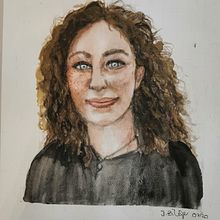 My project in Watercolor Portrait from a Photo course. Portrait Drawing, Realistic Drawing, and Watercolor Painting project by Julia Zi - 07.30.2020