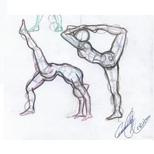Práctica/poses/flexibilidad. Projekt z dziedziny  R, sunek i Sketching użytkownika Esmeralda Jacobo - 28.07.2020