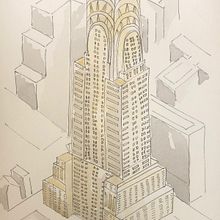 The Chrysler Building NYC. Architectural Illustration, Sketching, and Watercolor Painting project by gigi_o - 07.28.2020