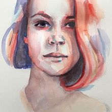 My project in Artistic Portrait with Watercolors course. Watercolor Painting project by Stephanja - 07.28.2020