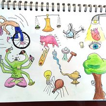 Meu projeto do curso: A arte de desenhar: transforme seus rabiscos em arte. Traditional illustration project by Vinícius Denny - 07.28.2020