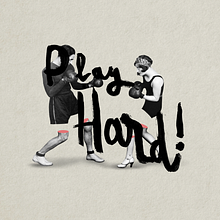 Collages 02/ Play Hard. Colagem, Direção de arte, Design, e Design digital projeto de Trini García - 29.07.2020