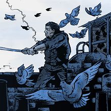 Ghost Dog. The way of the Samurai. Sketching, Comic, Concept Art, Creativit, Traditional illustration, Drawing, and Digital Illustration project by Alberto Peral Alcón - 07.29.2020