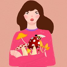 Meu projeto do curso: Ilustração flat com Photoshop. Een project van  Tekening van Tayná Santos - 11.08.2020