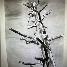 Older work- Tree in Taiwan . Pictură în acuarelă de Mary Lagdameo - 07.30.2020