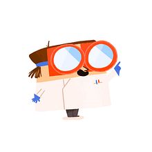 Science buddy. Character Design, Traditional illustration, Digital Illustration, and Children's Illustration project by Cris Tamay - 07.19.2020