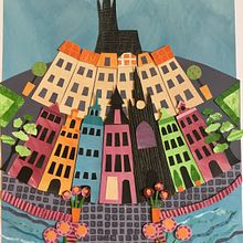 Prague and a calendar for 2021 - My project in Story Illustration with Paper course. Collage project by jennybipad - 07.30.2020