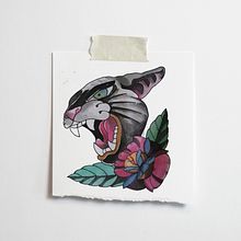 Pantera . Een project van  Tekening y Aquarelschilderen van Manuela Chersicla - 30.07.2020